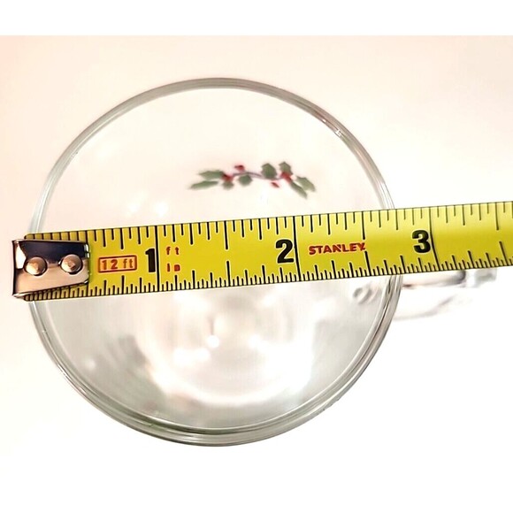 Luminarc Vintage Christmas Tree & Holly Glass Mugs Set Of 2 | Holiday Hostess - Picture 8 of 14